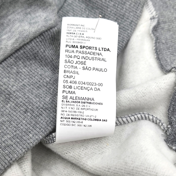 PUMA GREY SWEATSHIRT WITH HOODIE, UNISEX, MEDIUM SIZE - Picture 11 of 11